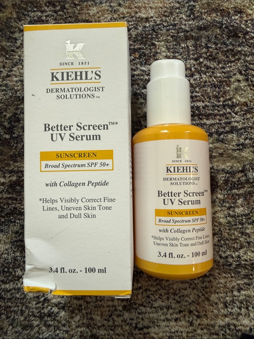Kiehl's Better Screen UV Serum Sunscreen - White & Yellow
